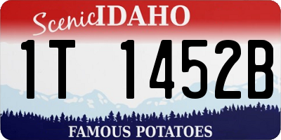 ID license plate 1T1452B