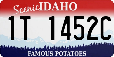 ID license plate 1T1452C