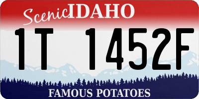 ID license plate 1T1452F