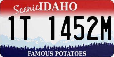 ID license plate 1T1452M
