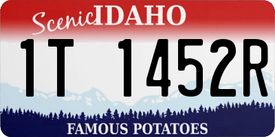 ID license plate 1T1452R