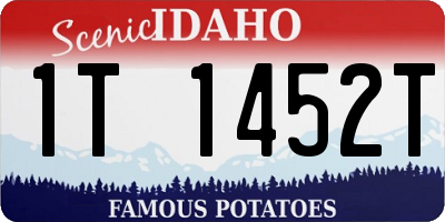 ID license plate 1T1452T