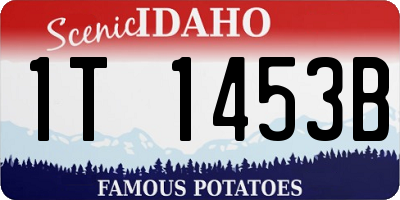 ID license plate 1T1453B