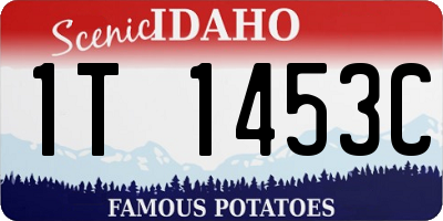 ID license plate 1T1453C