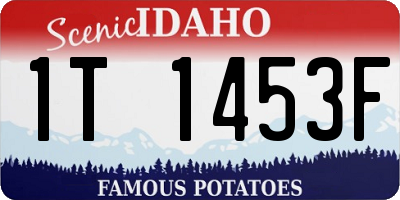 ID license plate 1T1453F