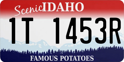 ID license plate 1T1453R