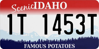 ID license plate 1T1453T