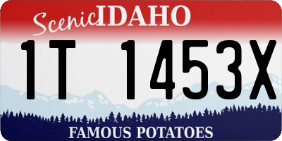 ID license plate 1T1453X