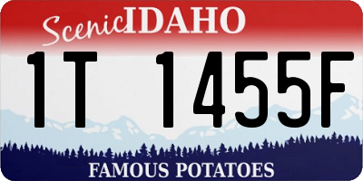 ID license plate 1T1455F