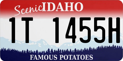 ID license plate 1T1455H