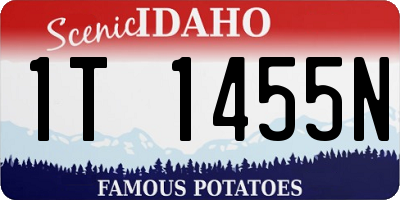 ID license plate 1T1455N