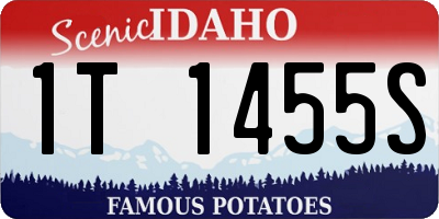 ID license plate 1T1455S