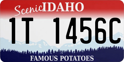 ID license plate 1T1456C