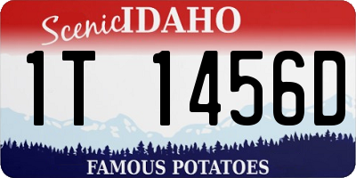 ID license plate 1T1456D