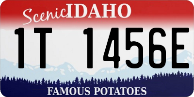 ID license plate 1T1456E