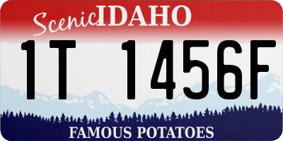 ID license plate 1T1456F