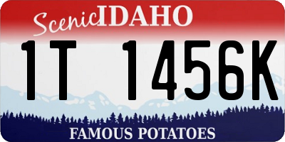 ID license plate 1T1456K