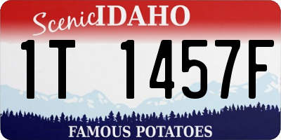 ID license plate 1T1457F