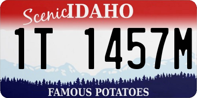 ID license plate 1T1457M
