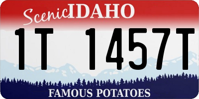 ID license plate 1T1457T