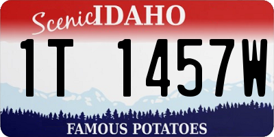 ID license plate 1T1457W