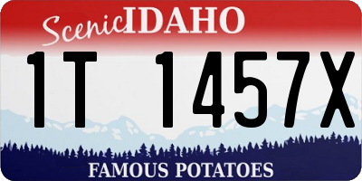 ID license plate 1T1457X