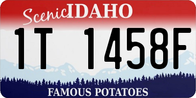 ID license plate 1T1458F