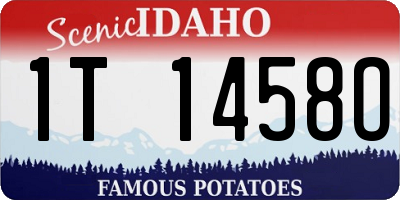ID license plate 1T1458O