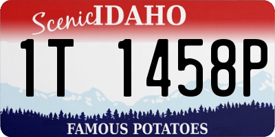 ID license plate 1T1458P
