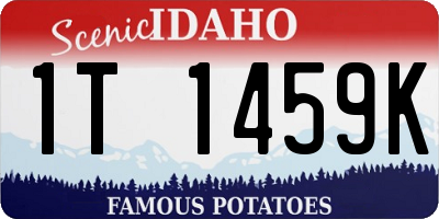 ID license plate 1T1459K