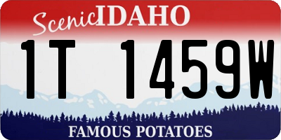ID license plate 1T1459W