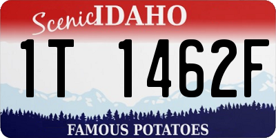 ID license plate 1T1462F