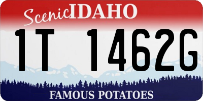 ID license plate 1T1462G