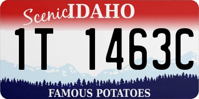 ID license plate 1T1463C