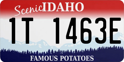 ID license plate 1T1463E