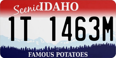 ID license plate 1T1463M