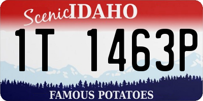 ID license plate 1T1463P