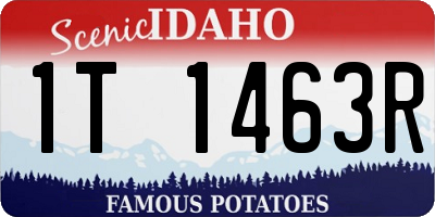 ID license plate 1T1463R