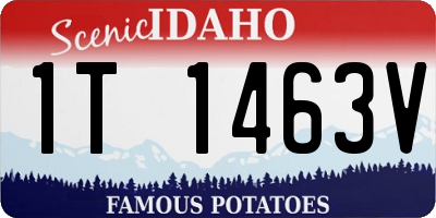 ID license plate 1T1463V