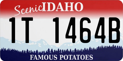 ID license plate 1T1464B
