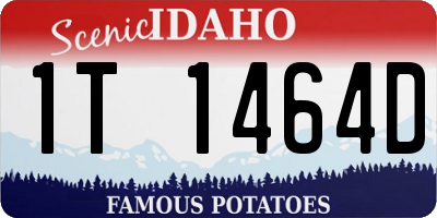 ID license plate 1T1464D