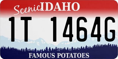 ID license plate 1T1464G