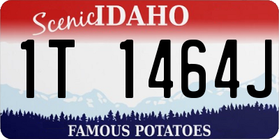 ID license plate 1T1464J