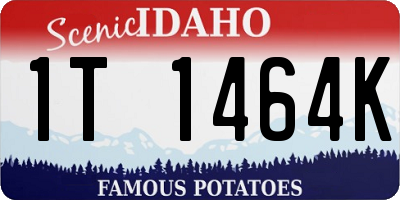 ID license plate 1T1464K