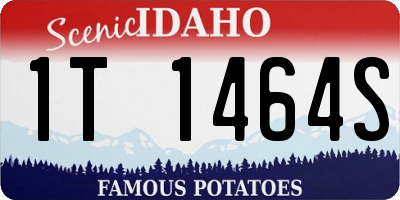 ID license plate 1T1464S
