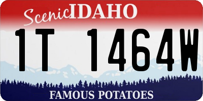ID license plate 1T1464W