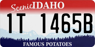 ID license plate 1T1465B