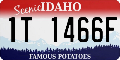 ID license plate 1T1466F
