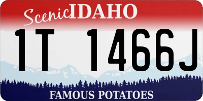 ID license plate 1T1466J