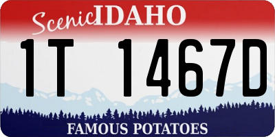 ID license plate 1T1467D